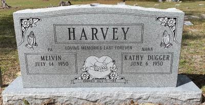 upright granite headstone for two people